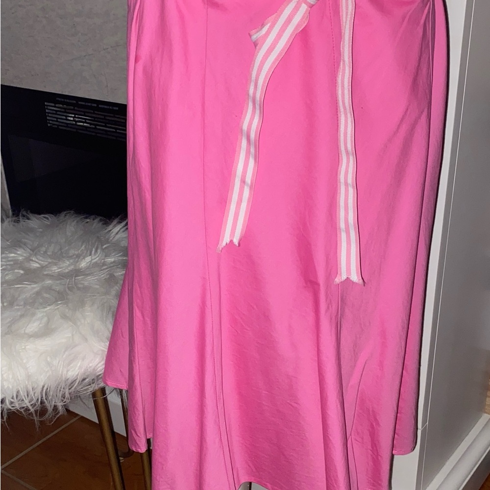 Pink Women's Skirt with Ribbon Detail